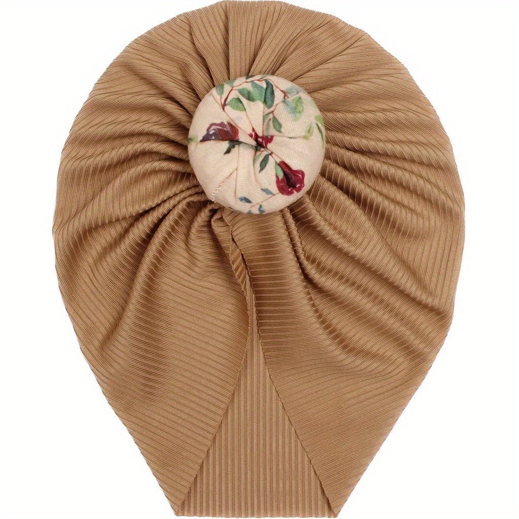 Threaded Ball Head Printed Halogen Gate Baby Headscarf