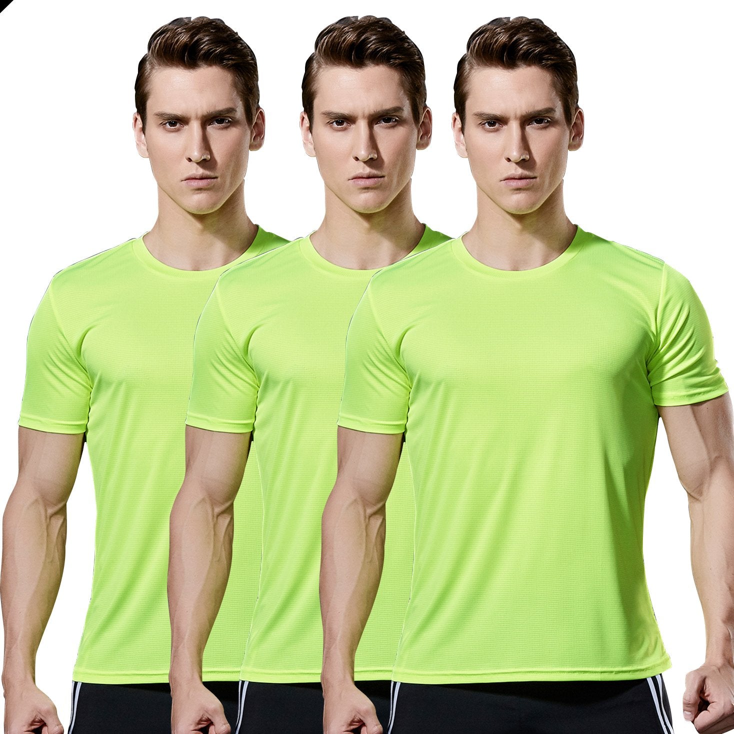Men's Quick Drying Fitness T Shirt - 3pcs Pack