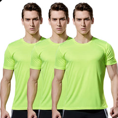 Men's Quick Drying Fitness T Shirt - 3pcs Pack