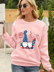 Santa Claus Print Crew Neck Sweatshirt