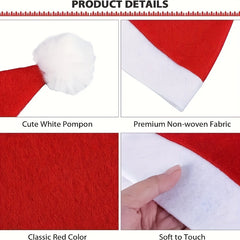 5pcs Santa Claus Christmas Hats Gift Party Decor