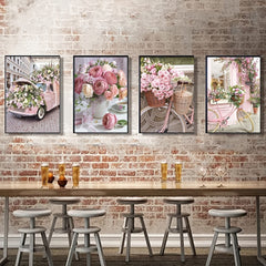 5D Flower Car Diamond Painting 30X40cm Round Diamond Decorative Painting
