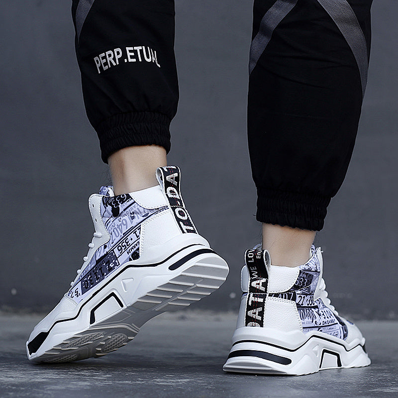 Men's Figure Graphic Lace Up Shoes
