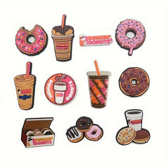16pcs Food Themed Shoe Charms DIY Pins for Shoes