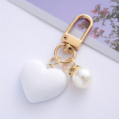 Women's Heart Shaped Pendant Keychain Bag Decor Year Gift
