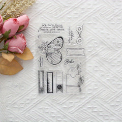 DIY Decorative Transparent Stamp - English Flower Design