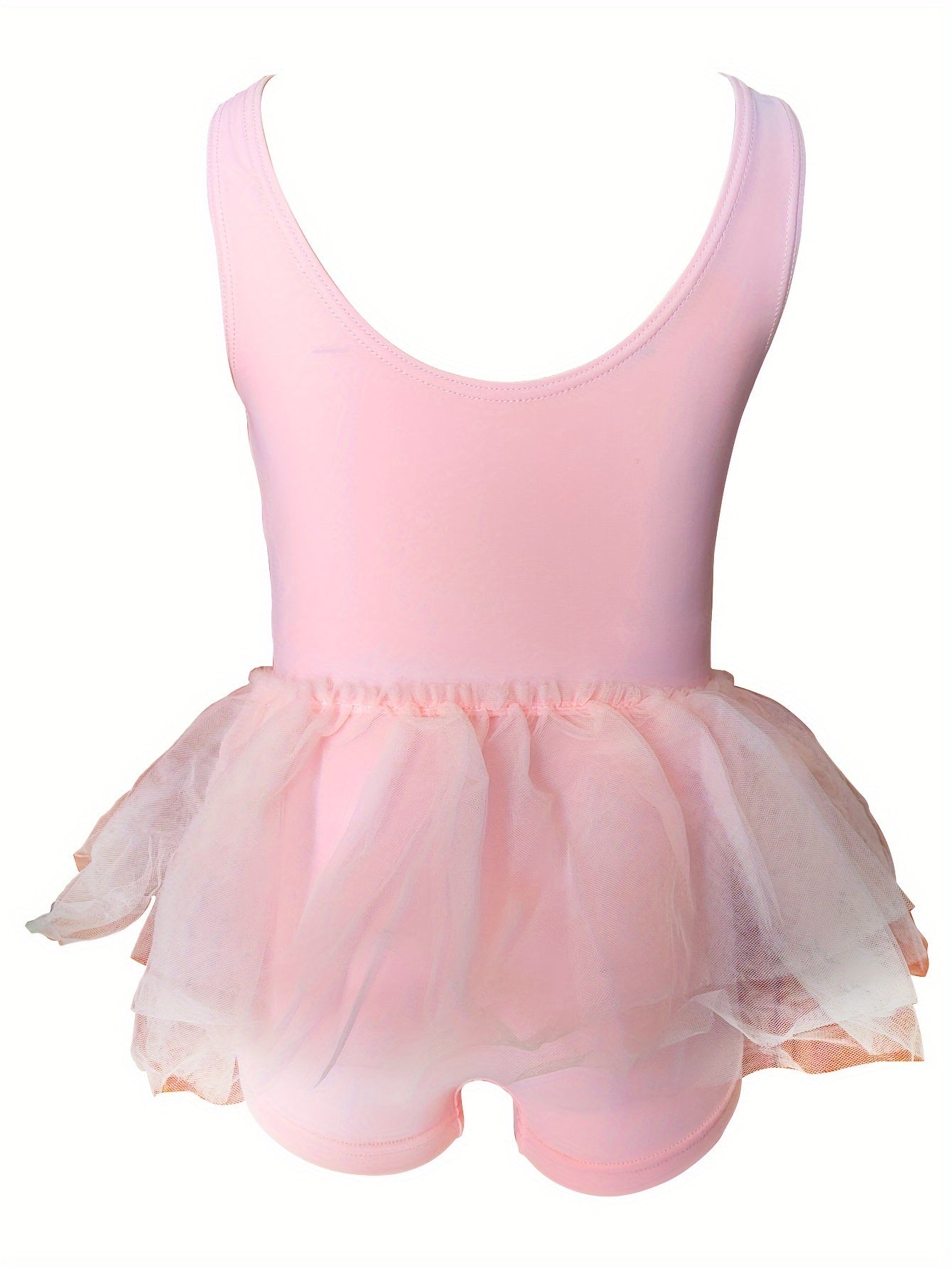 Sequin Bow Sleeveless Tutu Swimwear Set with Cap