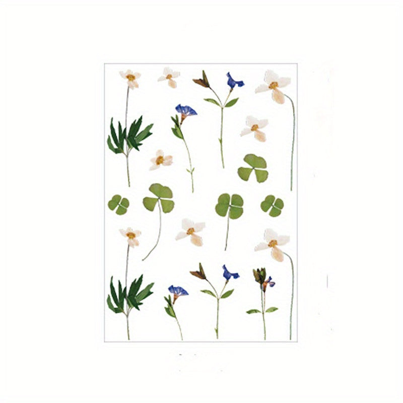 Flower Series PET Stickers for DIY Handbook Decoration Material - 6 Styles
