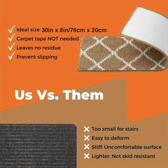 10pcs Soft Stair Treads Non Slip Carpet Mat 30inX8in 76cmX20cm Indoor Stair Runn