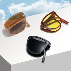 Foldable Square Frame Sunglasses Portable Outdoor Glasses UV400