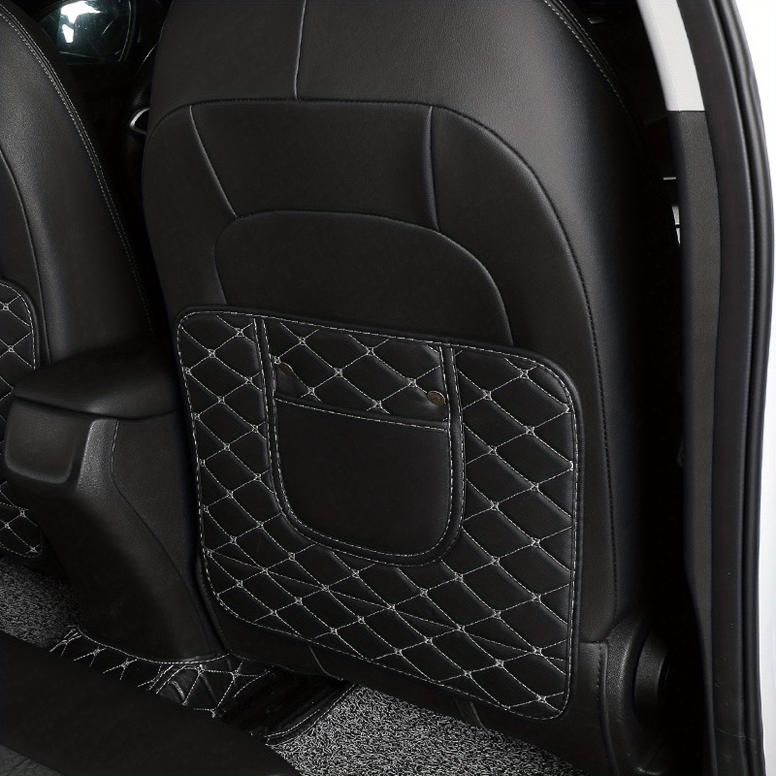 Car Backseat Kick Mats Front Seat Protector Car Storage Bag Caddy