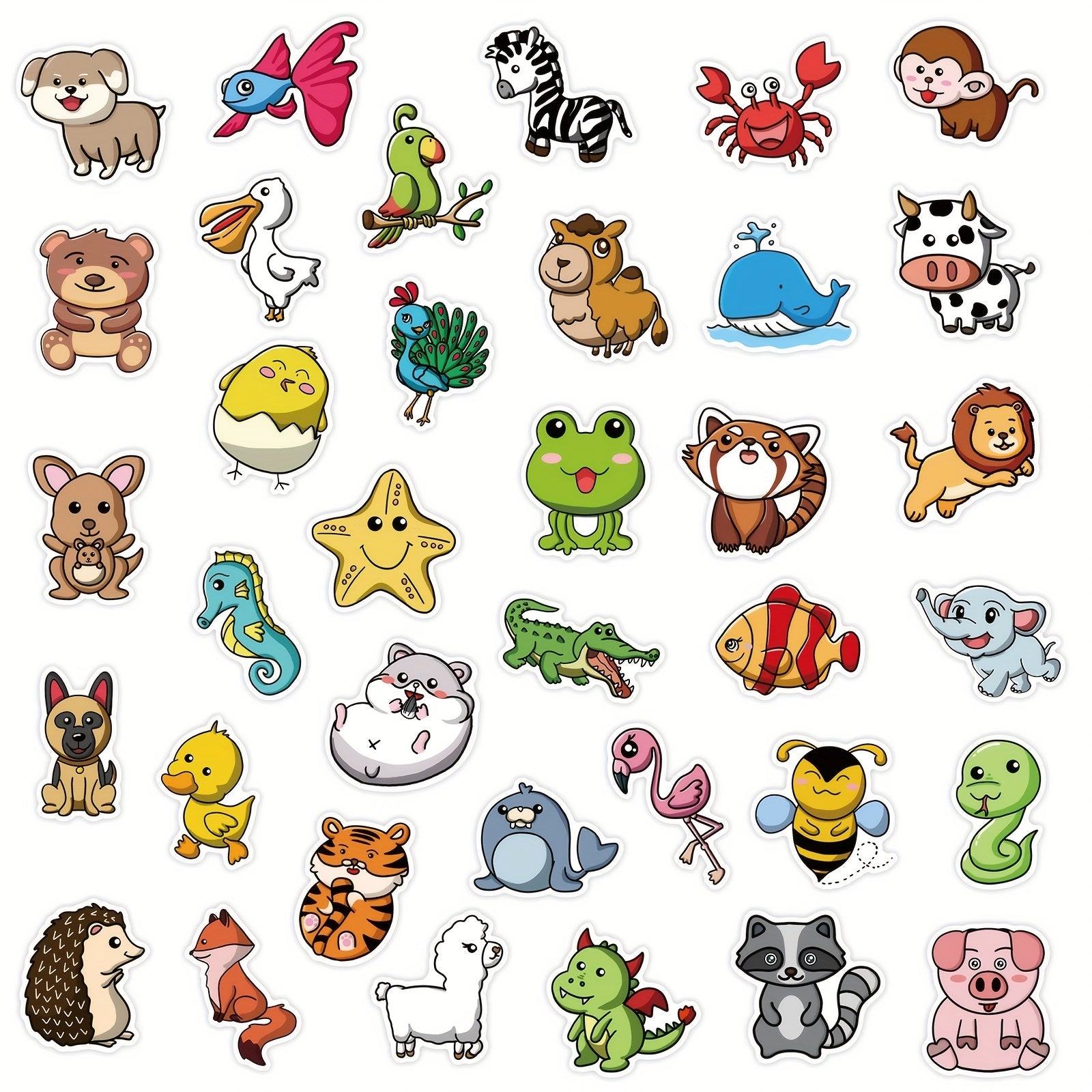 150 Cartoon Animal Stickers for Kids - Reward Stickers