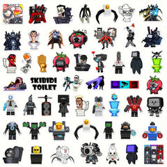 50pcs Toilet Man Stickers Waterproof Decorative Stickers