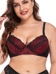 Sexy Lace Jacquard Stretch Bra