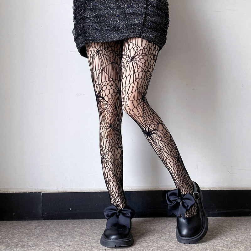 Spider Pattern Fishnet Stockings Tights