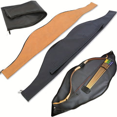 Archery Traditional Bow Bag Recurve Bow Case Leather Bow Storage Bag