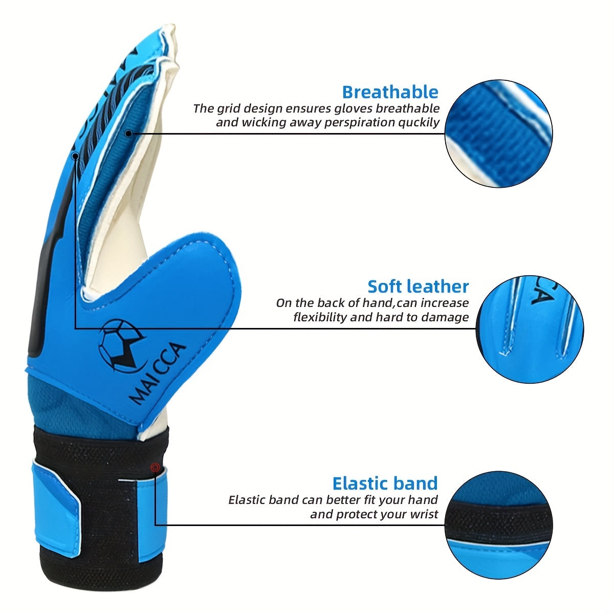 Soccer Goalkeeper Gloves Strong Grip Finger Protection