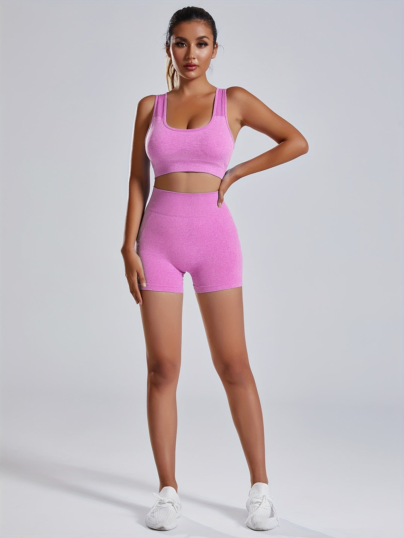 Women's Activewear Set: Sports Bra & High Waist Shorts for Yoga