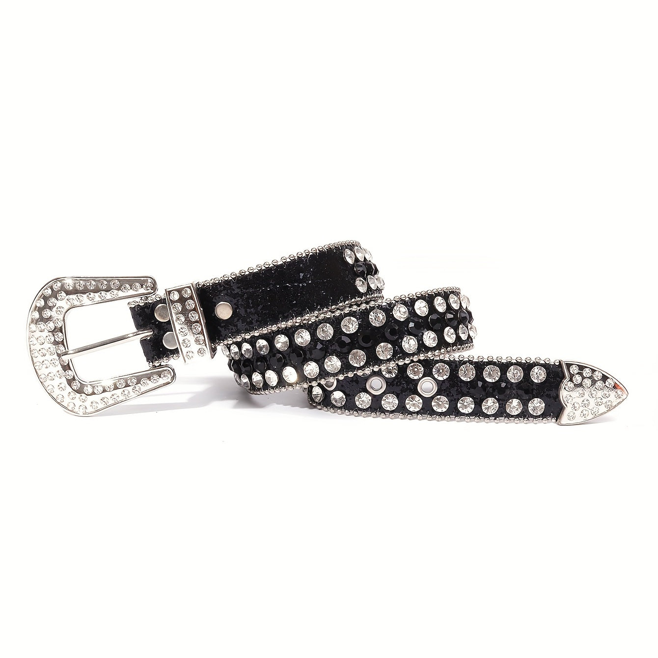 Kids Rhinestone Western Leather Belt - Cowgirl Cowboy