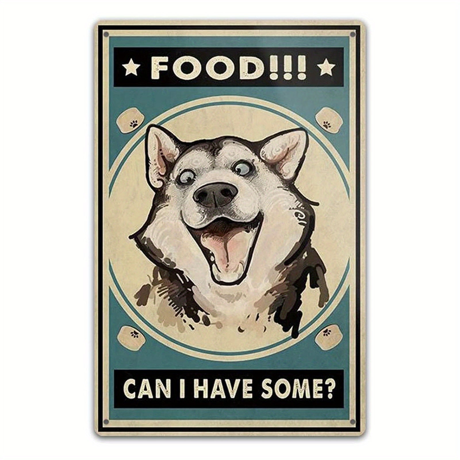 Terrier Metal Tin Sign Soap Soak Away Retro Iron Painting Husky 8x12 Inch