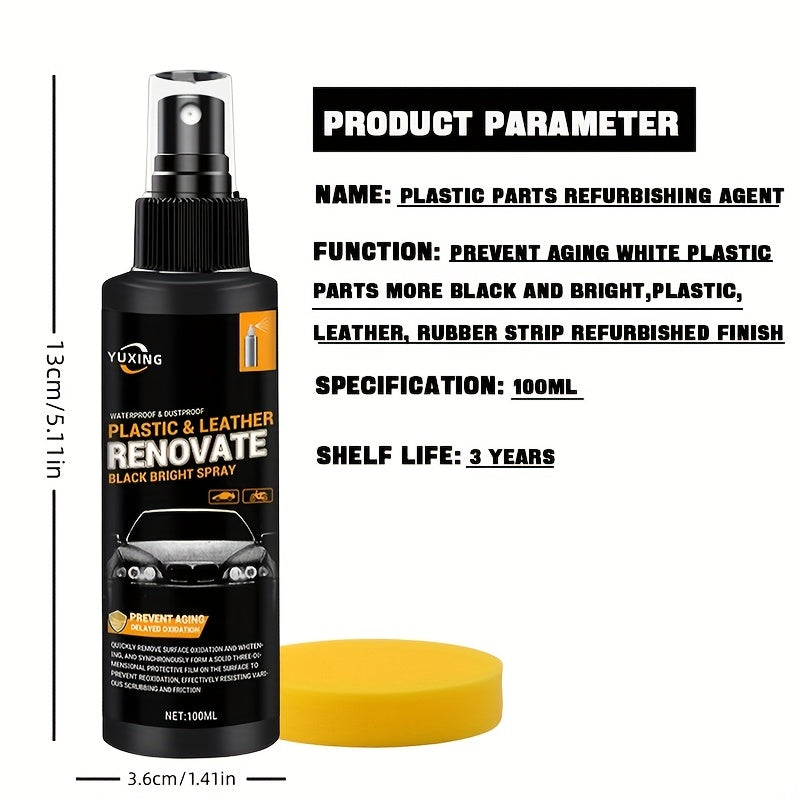 Car Interior Plastic Leather Refurbishment Cleaner 100ml