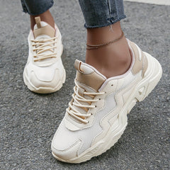 Women's Mesh Chunky Sneakers Breathable Low Top Running Sports Shoes