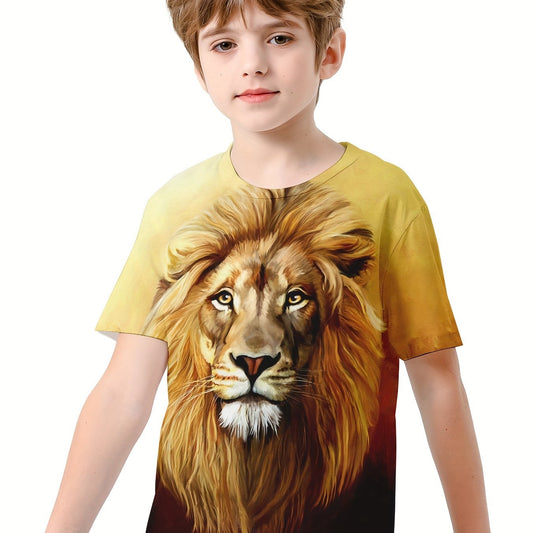 Kids Lion Graphic T shirt Active Breathable Tee