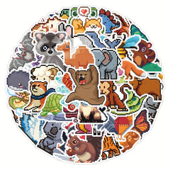50pcs Animal Diamond Painting Stickers Kit DIY Craft Mosaic Stickers