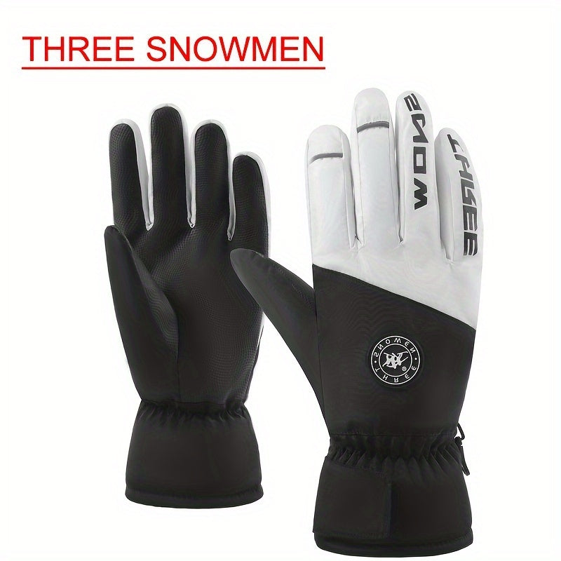 Waterproof Windproof Plush Gloves for Winter Outdoor Activities