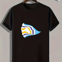 Pattern Print Men's Graphic T-shirt for Summer