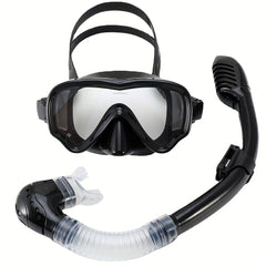 Dry Breathing Tube Diving Goggles Snorkeling Mask - Comfortable Silicone Design