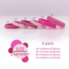 Fashionable Minimalist Silicone Rings Non-toxic Women&Men