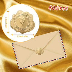 400 Vintage Embossed Wax Seal Stickers for Wedding Party