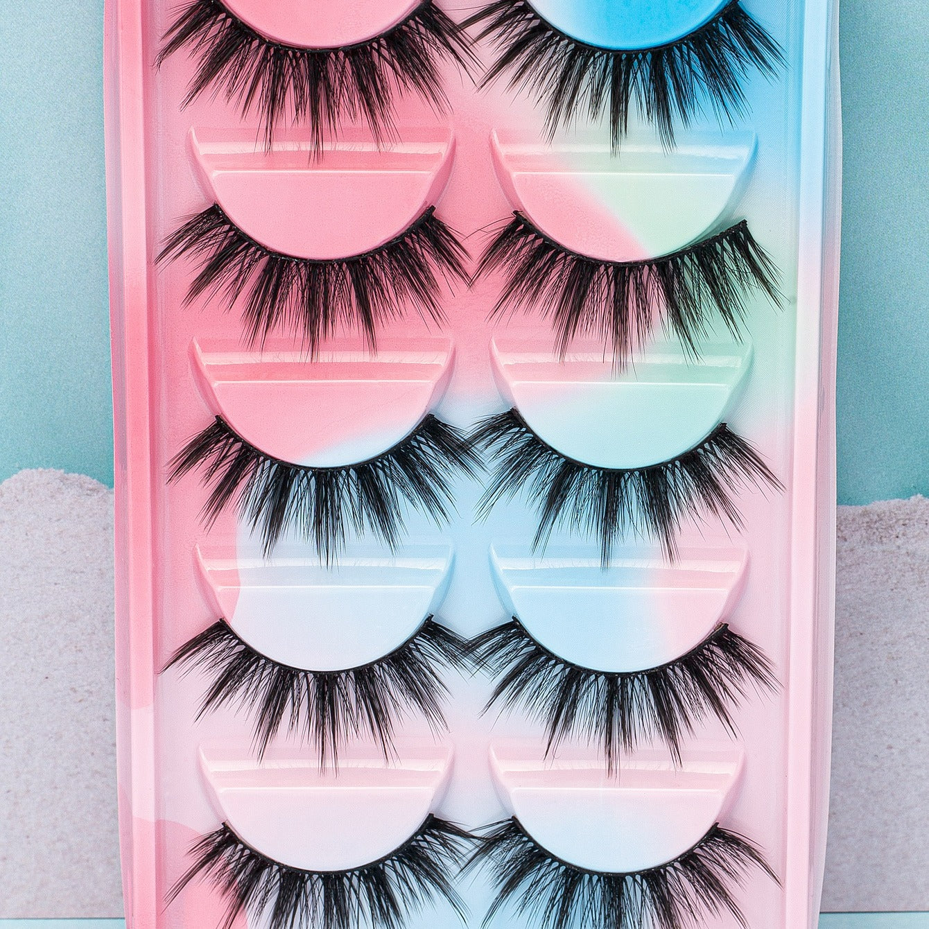 5 Pairs Long Voluminous 3D Mink False Eyelashes