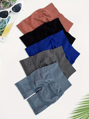 5pcs High Waisted Yoga Shorts for Women Solid Sports Activewear