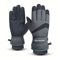 Winter Waterproof Thick Plus Velvet Warm Gloves for Outdoor Cycling Skiing