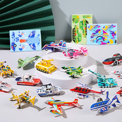 30pcs 3D Airplane Puzzle DIY Craft Kit for Kids - Great Birthday & Student Gift