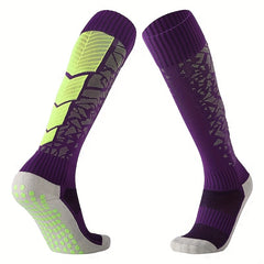 Breathable Non Slip Knee High Sports Socks for Running Basketball Football