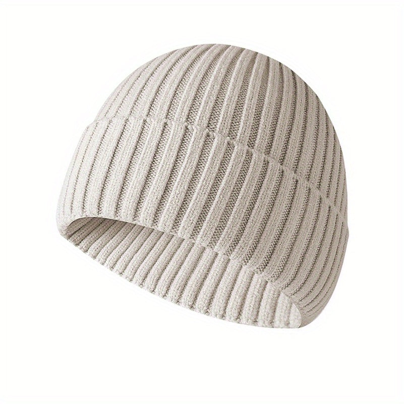 Kids' Windproof Wool Knit Beanie Hat with Ear Protection