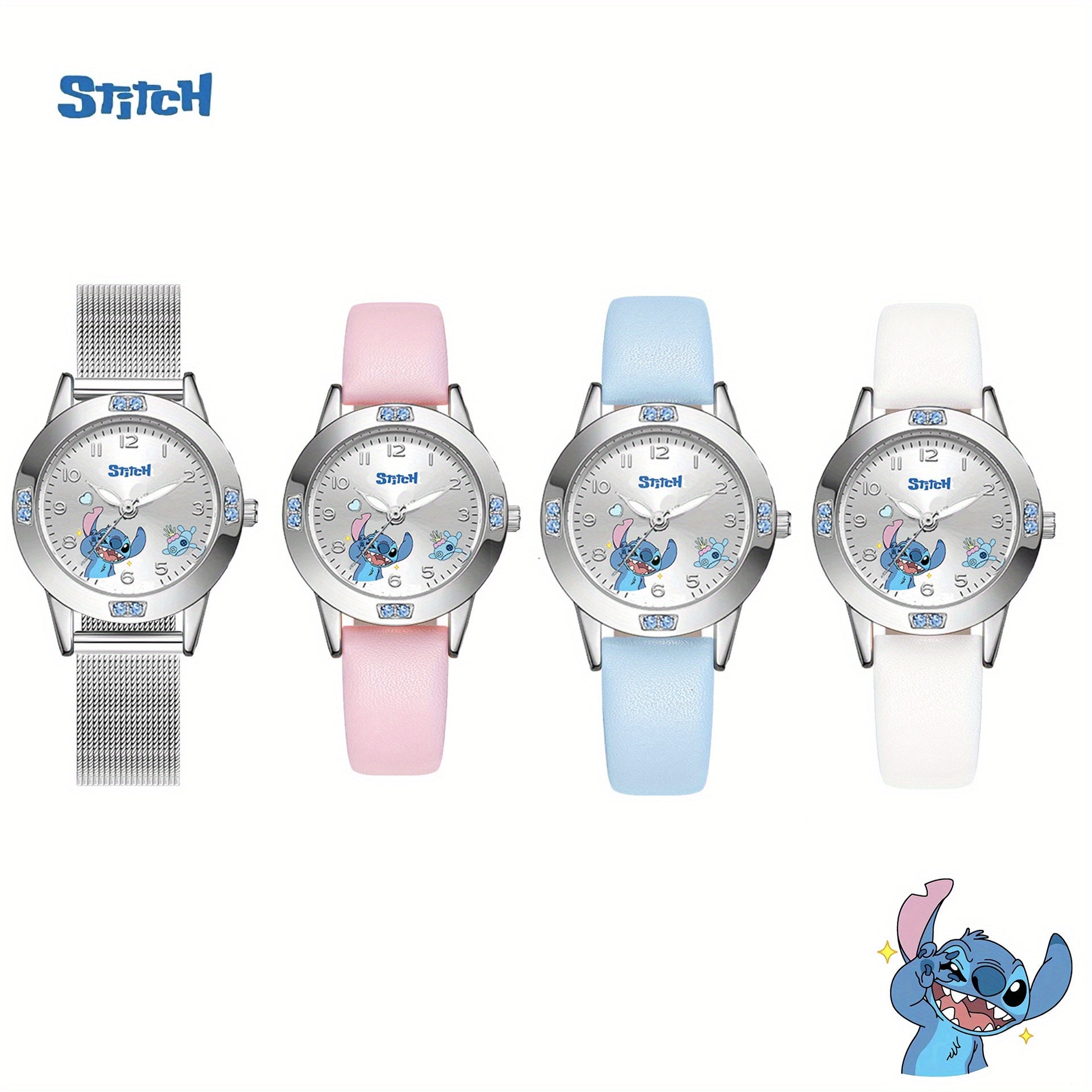 Cute Stitch Cartoon Watch for Teens - High Quartz Wristwatch
