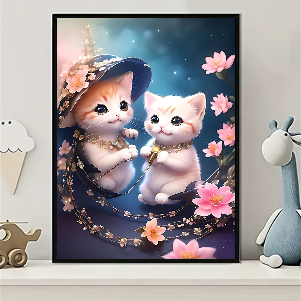 Cat Pattern Canvas Painting Poster for Home Wall Decoration