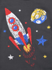 Boys Rocket And Planet Outfit Shorts & T shirt