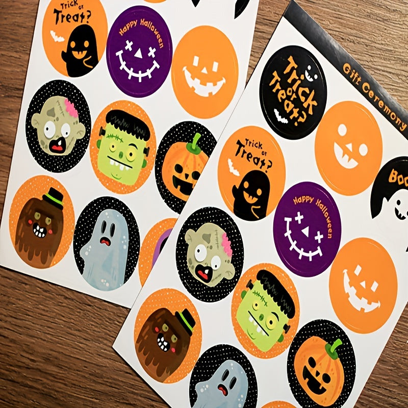 5pcs Halloween Decorations Sticker Creative Funny Stickers Patches Halloween
