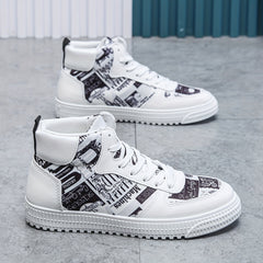 Men's Graphic Print Ankle Top Non Slip Skate Shoes