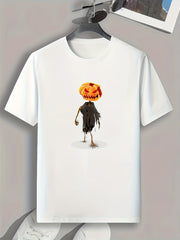 Halloween Pumpkin Print Men's Graphic T-shirt