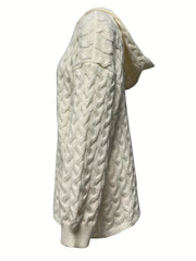 Casual Hooded Chunky Knit Sweater
