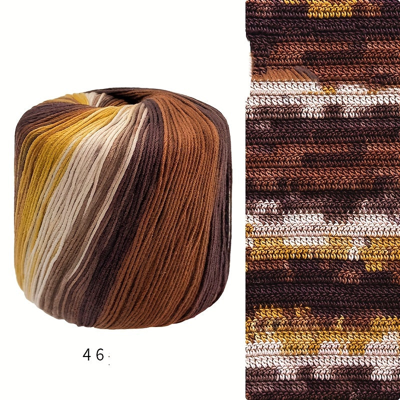 1pc DIY Knitting Crochet Cotton Thread All Cotton Dyed Wool Thread 132 89 Meter