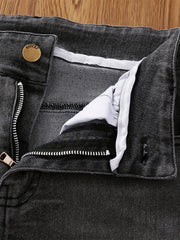 Girls Slim Fit Denim Pants - Classic Straight Leg Jeans for Kids