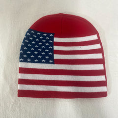 American Flag Knitted Hat Versatile Beanie Hat