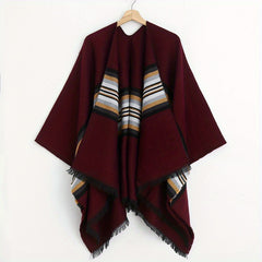 Vintage Striped Cashmere Large Wrap